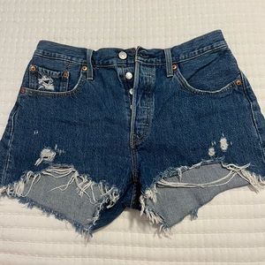 Levi’s 501 Cutoff Distressed Buttonfly Jean Shorts